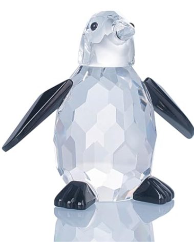 LONGWIN Crytal Cute Penguin Figurines of Glass Collectible Animal Figurines Desk Decoration Ornaments