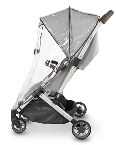 UPPAbaby Minu and Minu V2 Rain Shield/Waterproof and Windproof Coverage/Ventilated Design/Quick Attachment/Easy Access to Child