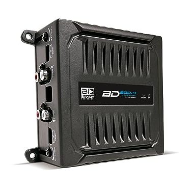 Banda Audioparts BD800.42OHM 800 Watts 4 Channel 2 Ohm Full Range Car Audio Amplfier 4 x 200 Watt Rms 4 Ohms Bridged - Black