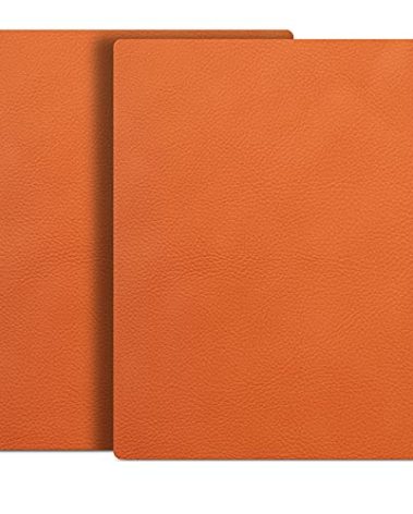 ILOFRI Leather Repair Patch 8x11 inch 2 Pcs, Durable Self Adhesive Vinyl and Leather Repair Kit for Couch, Car Seats, Boat Seat, Furniture, Upholstery, Auto Interior, Sofa, Chair -Orange
