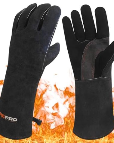 ARCPRO Robust and Durable 16" Long Welding Gloves - Soft & Flexible for Men, Fire, Mig, Fireplace, Wood Stove - Welding Gear and PPE