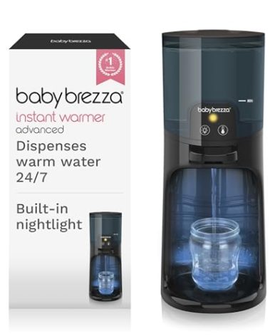 Baby Brezza Instant Baby Bottle Warmer Advanced - Fast Water Warmer Instantly Dispenses 24/7 in 3 Temperatures with Nightlight