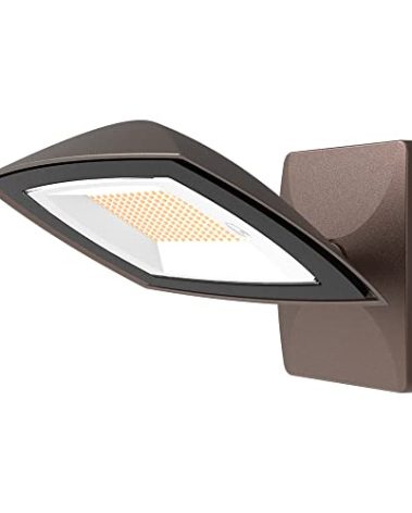 HALO ARFL 200 Watt Equivalence Bronze Outdoor Integrated LED Architectural Residential Floodlight Dusk to Dawn 3000 Max Lumen