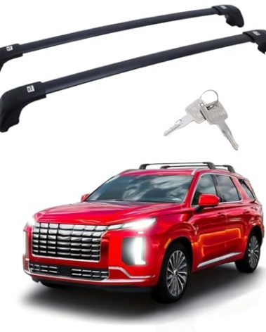 HEKOTE 260 LBS Roof Rack Cross Bars Fit for Hyundai Palisade 2019-2025, Aluminum Heavy Duty Rooftop Accessories Luggages Kayaks Bikes Canoe Surfboards