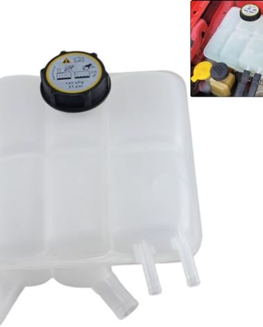 PPNZQAUT 603-043 Front Engine Coolant Reservoir Tank with Cap Compatible with 2004 - 2013 Mazda 3 | 2009 - 2013 Mazda 3 Sport, Replacement Coolant Overflow Reservoir, Replaces# LF5015350 5M5H8K218AA