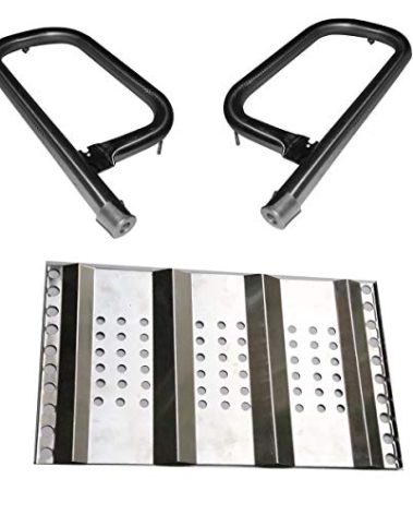 Htanch SN6201(1-Pack) 16GA Stainless Steel Heat Plate and 162R1 162L1 Stainless Steel Grill Burner Replacement for Steelman BI24S-S1, BI24S-SI/PNT, CU24S-G4, CU24S-S5, PT24S-S4,BI24S-S1, BI24S-SI