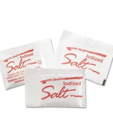 1000 Packets of Premium Quality Single Serve Iodized Salt Portion Packets | Individual Iodized Salt Packets | Bulk Size - 1000 Count - Packaging may vary