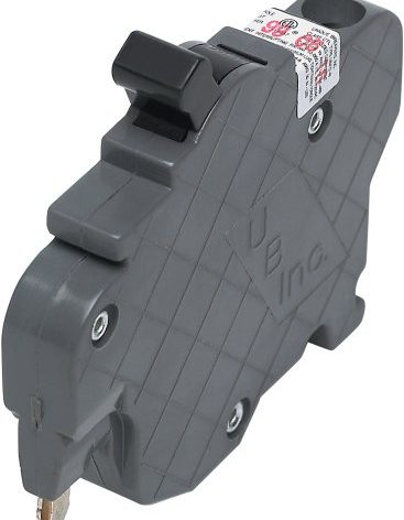 Connecticut Electric UBIF015N Newly Manufactured Federal Pacific Electric Stab-Lok NC115 Replacement, One Pole 15 Amp Thin Series Circuit Breaker, Gray