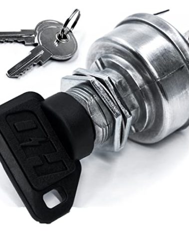 HD Switch Ignition Switch fits John Deere Gator 4x2 4x4 6x4 SR95 Military CS CX TH TS TX RSX XUV RSX850i RSX860i XUV620i XUV625i XUV825i XUV850D - Sport Turf E-Gator HPX - 3 Keys & Free Carabiner