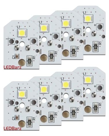 LEDBarz 2025 Upgraded WR55X11132 Refrigerator LED Light for GE Refrigerator LED Light Assembly Replacement WR55X25754 3033142 AP5646375 PS4704284, No-Include Plastic Cover, Waterproof 8-Pack