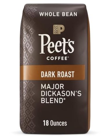 Peet's Coffee, Dark Roast Whole Bean Coffee - Major Dickason's Blend 18 Ounce Bag