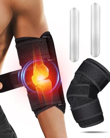 Oyakin Elbow Brace for Cubital Tunnel, Ulnar Nerve Entrapment brace, Adjustable Elbow Splint for Sleeping, Tendonitis, Tennis Elbow, Comfortable Stabilizer Support for Women and Men Fit Most