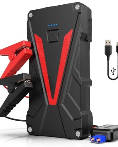 Car Battery Jump Starter 3500A 13800mAh Jump Box (8.0L Gas/7.0L Diesel) Portable Car Jump Starter Battery Pack 12V Lithium Car Battery Jumper Starter with German Jumper Cables, Fast Charge, Compact