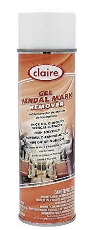 Claire CL880-1pk High Performance Vandalism Mark Remover, 15 oz. can, 1 count, orange (36550)