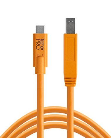 Tether Tools TetherPro USB-C to 3.0 Male B Cable (15-Feet/Orange)