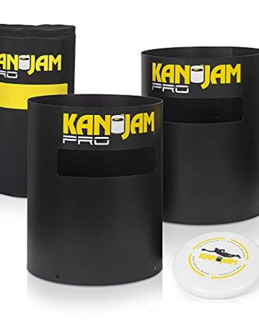 Kan Jam Original Disc Toss Game - Kan Jam Rookie, PRO and To-Go Disc Golf Sets with Illuminate LED Frisbee Versions,Black