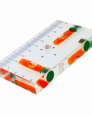 Transparent Rectangular high-Precision T-Shaped Level Integrated Small Household Magnetic Water Level (red, 95 * 51 * 13mm)