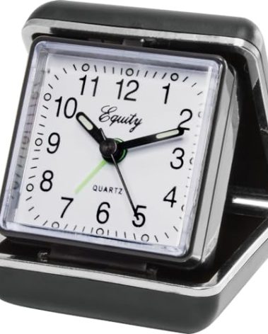 Equity 20080 Quartz Analog Fold-Up Travel Alarm Clock