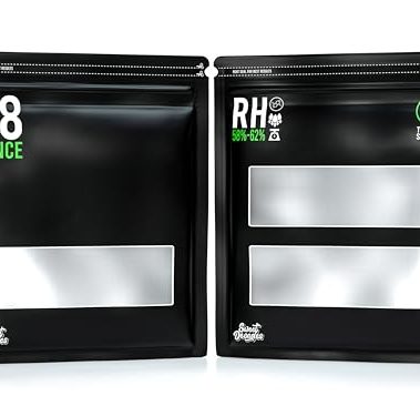 15 Pack - 1/2 Pound Terpene Curing Bags 58%-62% Humidity Control - Lock & Seal Storage Heat Sealable 14x12x5 Inch (8oz, 1/2 lb)