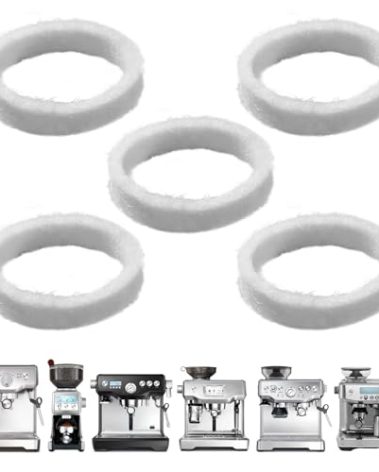 5 Pcs Felt Washer Replacement for Breville Espresso Machine Grinders - Compatible with BES870, BES878, BES880, BES980, BCG820 Models Wool Ring Accessories
