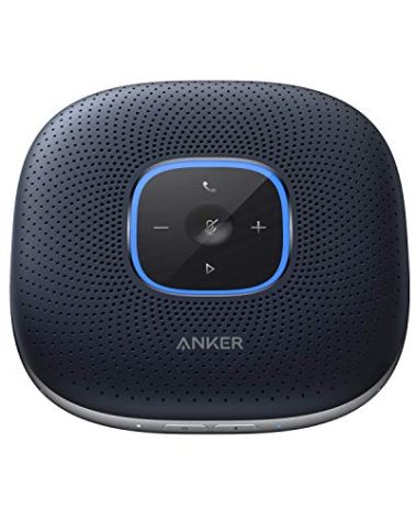 Anker PowerConf Speakerphone, Zoom Certified Conference Speaker with 6 Mics, 360° Enhanced Voice Pickup, 24H Call Time, Bluetooth 5.3, USB C, Compatible with Leading Platforms for Personal Workspaces