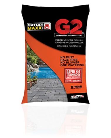 Alliance Gator Maxx G2 Intelligent Polymeric Sand for Paver & Natural Stone Joints Up to 4" (Slate Gray) – 50 lb Bag