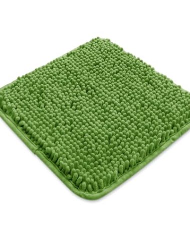 Yeaban Small Bathroom Rugs 12"x12" – Thick Chenille Bath Mats | Absorbent and Washable Bath Rug Non-Slip, Plush and Soft Rugs for Bathroom, Shower, Sink(Forest Green)
