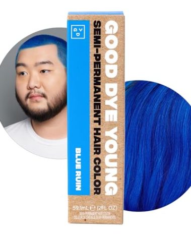 Good Dye Young Streaks and Strands Semi-Permanent UV-Protective Conditioning Hair Color (Blue Ruin) - PPD-Free, Cruelty-Free & Vegan, Lasts 15-24+ Washes
