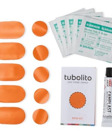 Tubolito Patch Kit Includes 5 Large and 5 Small Patches with Glue Cartridge | High-Temperature Resistance | Long-Term Sealing