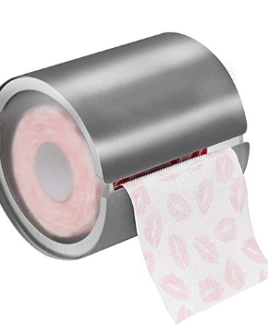 ADKO Cat Proof Toilet Paper Holder Dog Proof Toilet Paper Roll Holder Pet Proof TP Holder Anti-Cat TP Roll Holder TP Roll Keeper Protector Round Enclosed Wall Mounted Stainless Steel Brushed Nickel