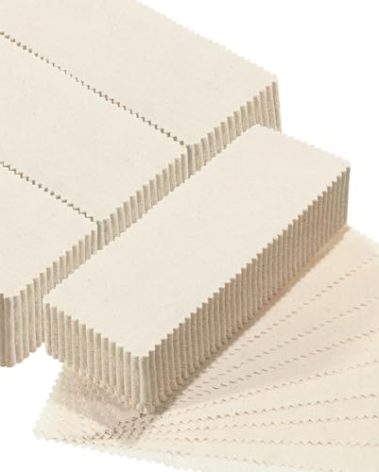 Loopeer 300 Pcs Natural Muslin Epilating Face Wax Strips Hair Removal Eyebrow Precut Body Facial Cotton Wax Cloth Strip for Women Men(4 x 1.5 Inch)
