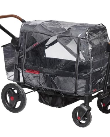 Rain Cover for Baby Stroller Wagon, Baby Travel Gear Bag, Wagon Stroller Summer Essentials, Newborn Essentials, Radio Flyer Rain Cover with Bag for Voya Stroller Wagons