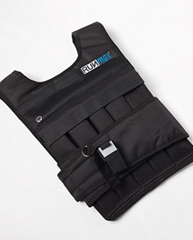 RUNmax RUNFast 12Lbs-140Lbs Weighted Vest with Shoulder Pads, 60 lb, Black