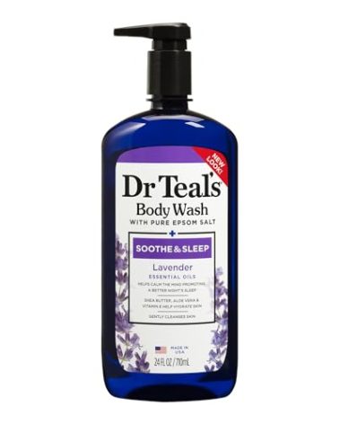 Dr Teal's Pure Epsom Salt Body Wash Soother & Moisturize With Lavender 24 Ounce