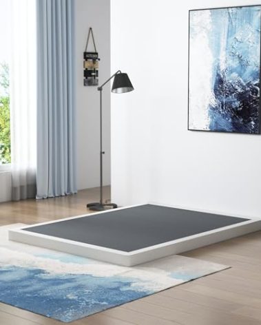 Vehowy Low Profile Box Spring Queen Size, 3 Inch Box Spring for Queen Bed, Heavy Duty Mattress Foundation, Metal Bed Base,Non-Slip,Easy Assembly