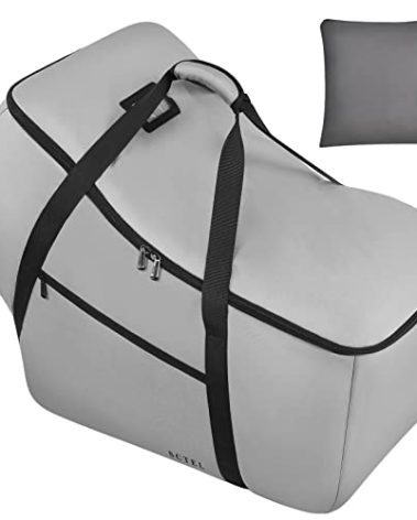 SCTEL Car Seat Travel Bag Fit All Nuna Pipa Car Seat and Base, Doona Infant Car Seat Stroller, Padded Car Seat Bags for Air Travel, Airplane Carrier Bag with Side Pocket, Protective Feet, Storage Bag