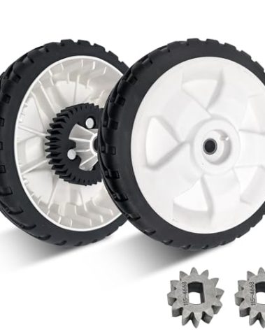 2set 8" Wheel Plastic Gear Assebmly 115-4695 138-3216 with Pinion Gear Kit 115-4668 Fits Toro 22" RWD Recycler Push Lawn Mower Compatible with Toro 20332 20333 20334 20338 20352