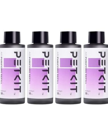 PETKIT Air Purifying Refills for PuraX PuraMax Self-Cleaning Cat Litter Box, 100% Natural Ingredients Odor Remover, 4 Bottles Odor Eliminating Replacement Refills, Quickly Odor Control