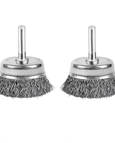 ROZZLOOM 2 Inch Wire Cup Brush Set for Drill - 1/4 Inch Round Shank Abrasive Wire Cup Brush - Stainless Steel Crimped Carbon Steel Brush for Rust,Cleaning,Deburring,Removing Paint