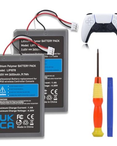 Pickle Power 2 Pack for PS5 Controller Battery, 2650mAh LIP1708 Battery for Sony PS5 Playstation 5 DualSense CFI-ZCT1W Wireless Controller