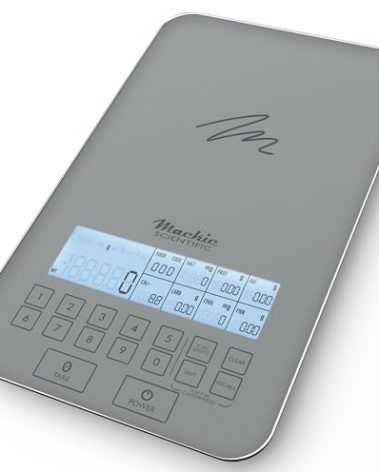 Summer Incentive Nutrition Scale by NutraTrack™ with Food Grade Glass, Perfect for Calorie Counting, Meal Prep, and Weight Loss (Pearl Silver)