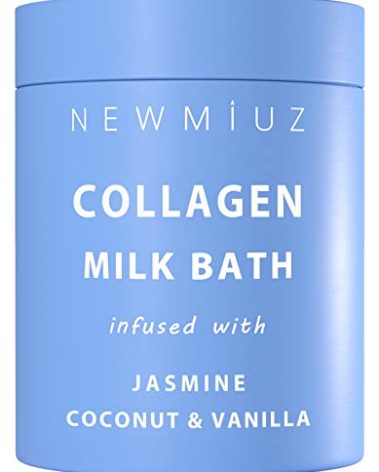 Creamy Coconut Collagen Milk Bath Soak Powder Moisturize & Soften Skin – Vanilla Jasmine Luxury Spa Bubble Bath Salt Mother's Birthday Christmas Relaxation Gifts for Women Perfect Stocking Stuffers