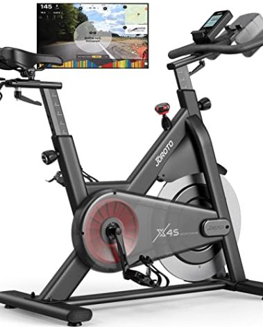 JOROTO X4S Exercise Bike,Stationary Bike for Home Cardio Gym,Indoor Cycling Bike with Bluetooth Heart Rate,Workout Bike with Readable Magnetic Resistance,330lbs Weight Capacity