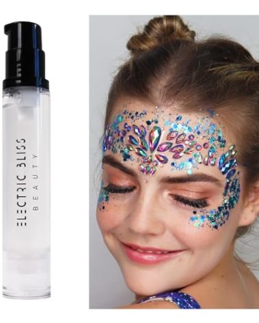 10 ML Quick Dry - Cosmetic Glitter Glue - Electric Bliss Beauty - Face & Body Chunky Glitter Glue Adhesive Body Cosmetic Makeup