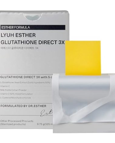 AlphaHerb Esther Formula Glutathione Direct Film 3X (325mg*30pcs), Glutathione Impregnated Oral Dispersible Film for Effective Absorption, Skin Whitening, Contain Vitamin C 1Pack