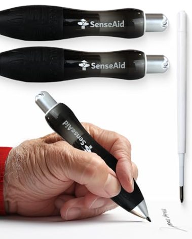 Fat Heavy Weighted Pens | Set of Two Super Big Pens Including TWO BONUS INK REFILLS | Large Wide Grip Pens Aids Writing For Those With Arthritis, Parkinson's, Carpal Tunnel & Essential Hand Tremors