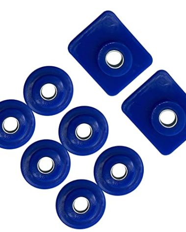 Motipudy 13-04154 13-04164 Hood Hinge Pivot Bushing Kit Replacement for Peterbilt 357, 377, 378, 379, 386, 587; Kenworth T660, T800, W900 (Black, Rubber & Iron, Unfinished, Surface Mount, Pack of 8)