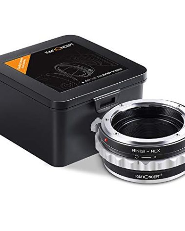 K&F Concept Lens Mount Adapter Compatible with Nikon G AF-S F AIS AI Nikkor F Mount G-Type D/SLR Lens to Sony Alpha E-Mount NEX Camera Compatible with Sony Alpha A7,A6000,A6300,A6500,A5000,A5100