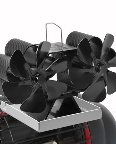 Miaton Wood Stove Fan Attachment for Buddy Heater(Compatible Big Buddy), Heat Powered/Thermal/Thermoelectric Fan for Outdoor Hunting/Camping/Ice Fishing Tent Propane Heater