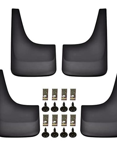 PIT66 Mud Flap, Compatible with 2007-2013 GMC Sierra 1500/2007-2014 GMC Sierra 2500HD 3500HD/2007-2014 Yukon/2001-2013 Yukon XL 1500 2500 4Pcs Splash Guards Mud Flaps Front & Rear #19213394
